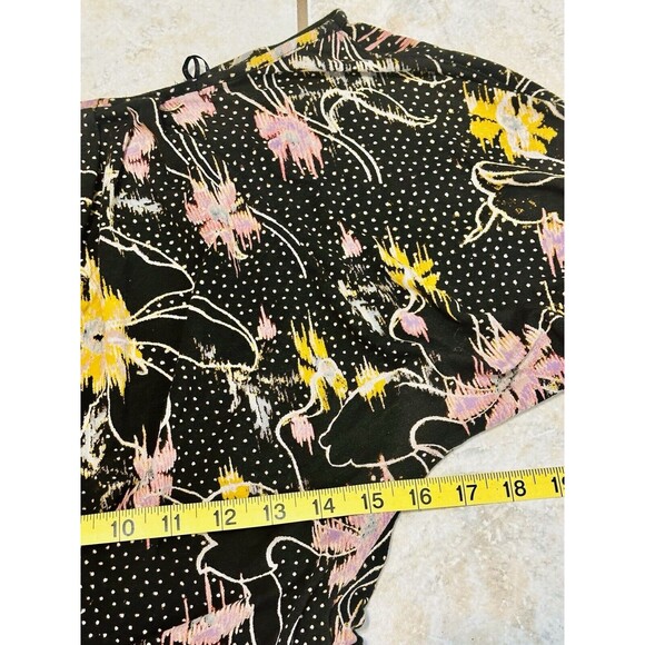 Free People Size M Last Time Floral Draped Blouse Boho Goth Whimsigoth Festival - Picture 13 of 14
